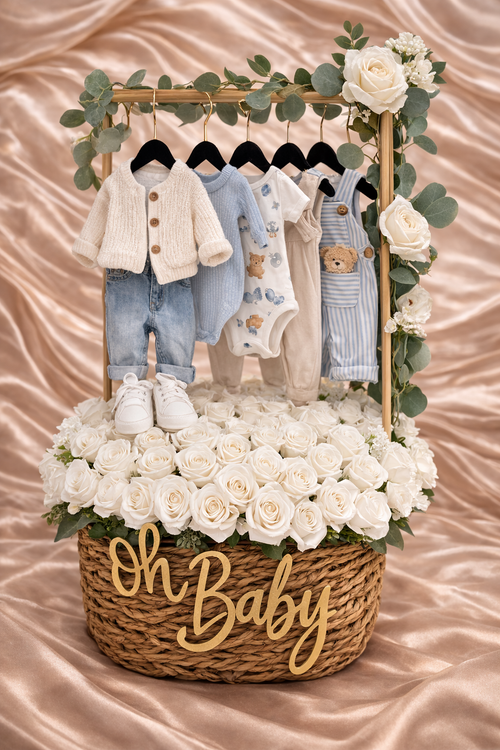 Baby Clothing Rack Basket